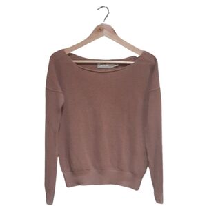 Roots Canada Women's Light Sweater Brown Open Knit Long Sleeve Size Small